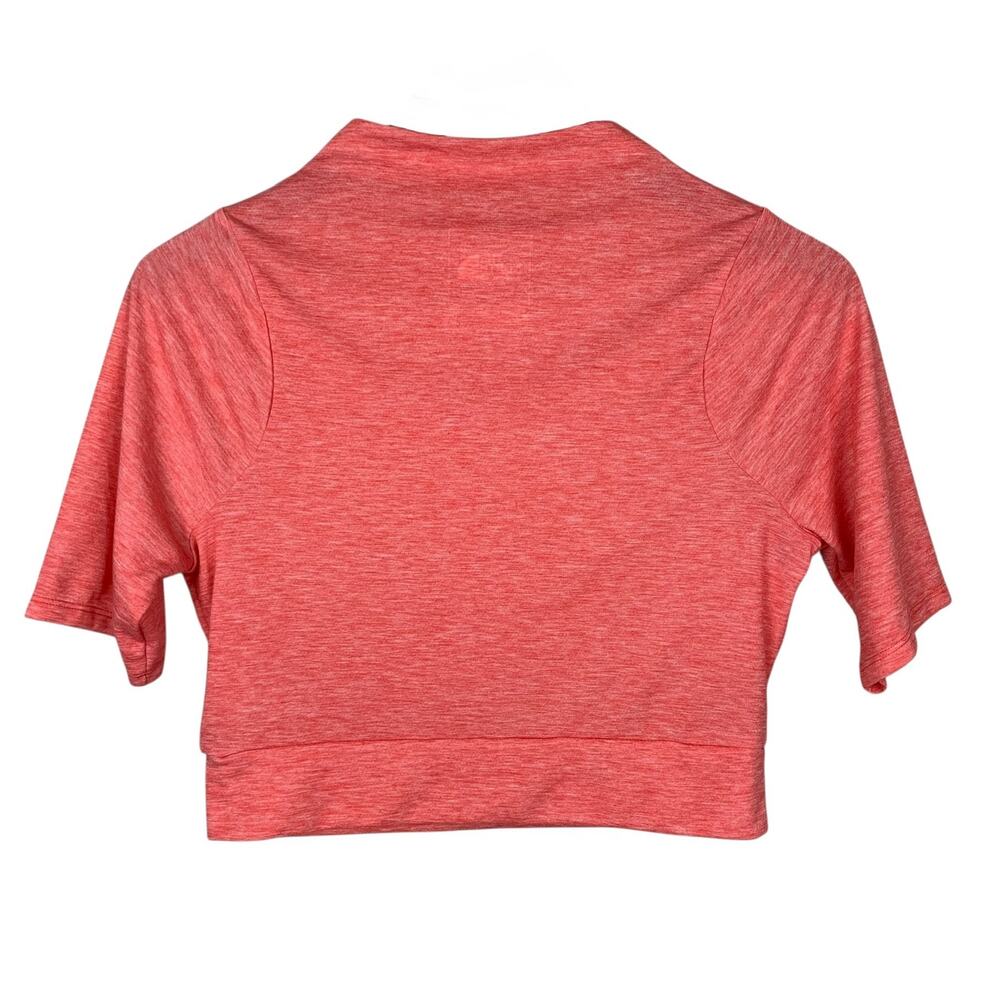 The North Face Crop Top Short Sleeve Coral Pink T-shirt Fitted Shirt Women's M - Picture 6 of 8